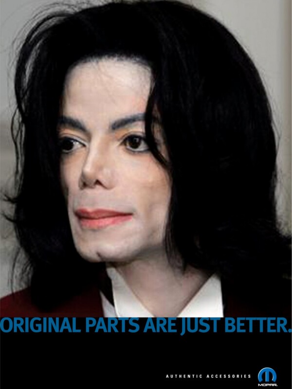 BBDO Mopar Original Parts Micheal Jackson Print Ad